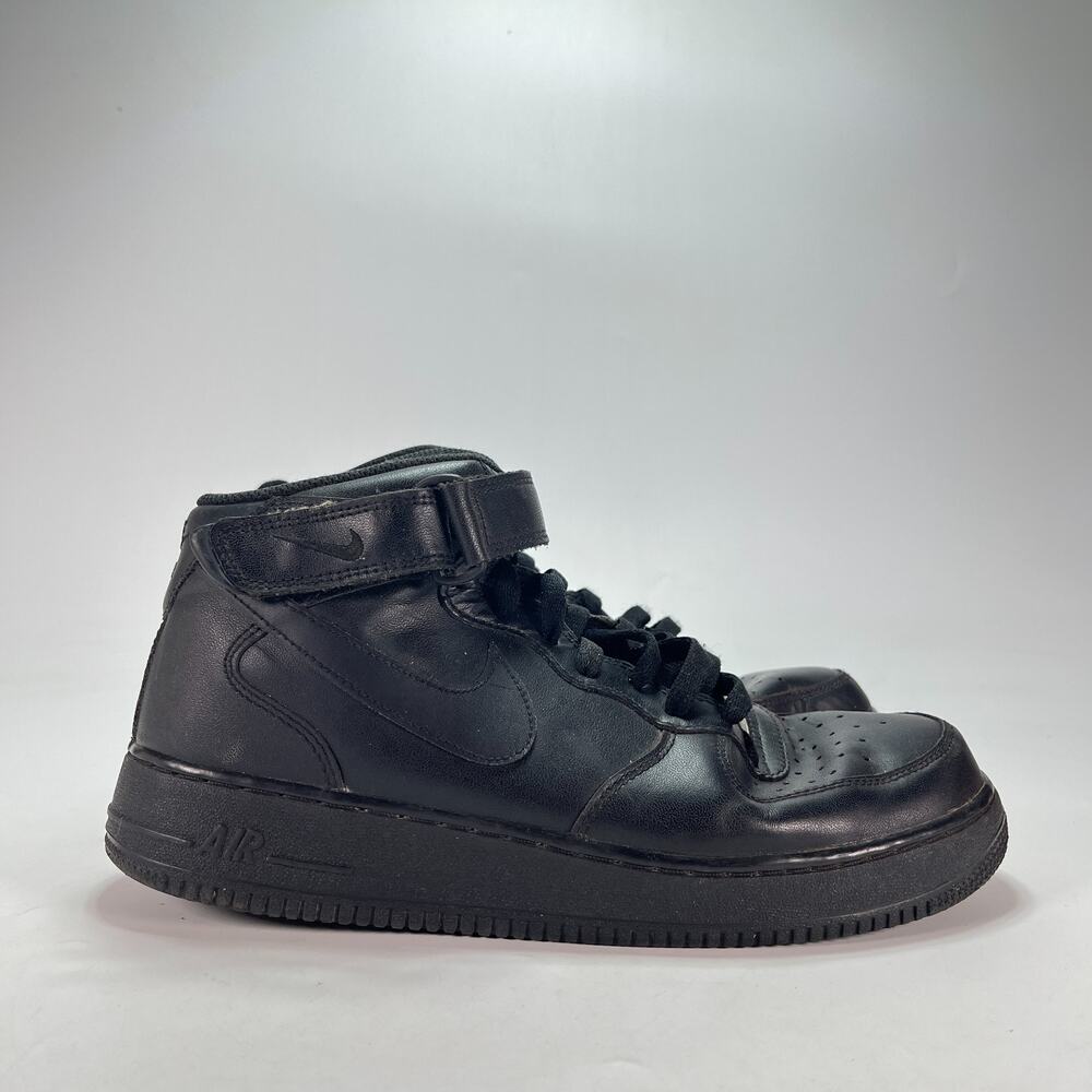 Nike Air Force 1 Mid '07 Triple Black Shoes Sneakers CW2289-001 Men's Size 10.5